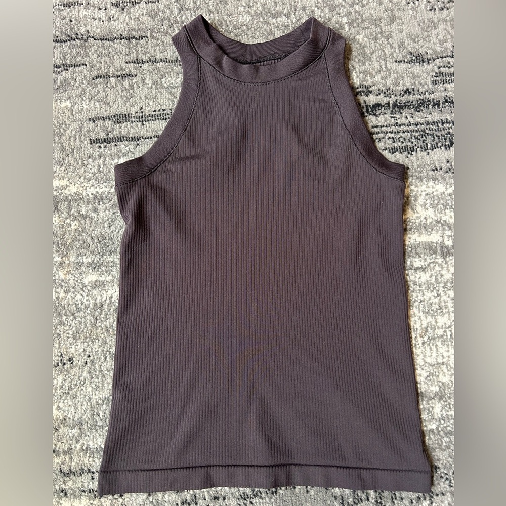 AMAZON Mocha Ribbed Racerback Tank